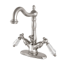 Kingston Brass Wilshire 1.2 GPM Single Hole Bathroom Faucet with Pop-Up Drain Assembly Brushed Nickel