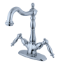 Kingston Brass Heritage 1.2 GPM Vessel Single Hole Bathroom Faucet Polished Chrome