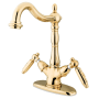 Kingston Brass Heritage 1.2 GPM Vessel Single Hole Bathroom Faucet Polished Brass