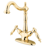 Kingston Brass Heritage 1.2 GPM Vessel Single Hole Bathroom Faucet Polished Brass