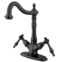 Kingston Brass Heritage 1.2 GPM Vessel Single Hole Bathroom Faucet Oil Rubbed Bronze