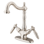 Kingston Brass Heritage 1.2 GPM Vessel Single Hole Bathroom Faucet Brushed Nickel