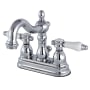 Kingston Brass Bel-Air 1.2 GPM Centerset Bathroom Faucet with Pop-Up Drain Assembly Chrome