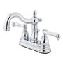 Kingston Brass Heritage 1.2 GPM Centerset Bathroom Faucet with Pop-Up Drain Assembly Polished Chrome