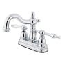 Kingston Brass Heritage 1.2 GPM Centerset Bathroom Faucet with Pop-Up Drain Assembly Polished Chrome