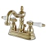 Kingston Brass Bel-Air 1.2 GPM Centerset Bathroom Faucet with Pop-Up Drain Assembly Polished Brass