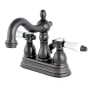 Kingston Brass Bel-Air 1.2 GPM Centerset Bathroom Faucet with Pop-Up Drain Assembly Oil Rubbed Bronze