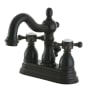 Kingston Brass Heritage 1.2 GPM Centerset Bathroom Faucet with Pop-Up Drain Assembly Oil Rubbed Bronze