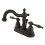 Kingston Brass Heritage 1.2 GPM Centerset Bathroom Faucet with Pop-Up Drain Assembly Oil Rubbed Bronze