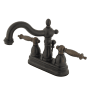 Kingston Brass Heritage 1.2 GPM Centerset Bathroom Faucet with Pop-Up Drain Assembly Oil Rubbed Bronze