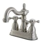 Kingston Brass Heritage 1.2 GPM Centerset Bathroom Faucet with Pop-Up Drain Assembly Brushed Nickel