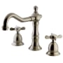Kingston Brass Essex 1.2 GPM Widespread Bathroom Faucet with Pop-Up Drain Assembly Brushed Nickel