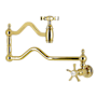 Kingston Brass Hamilton 4.5 GPM Wall Mounted Single Hole Pot Filler Polished Brass