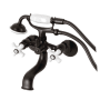 Kingston Brass Kingston Wall Mounted 9-5/16" Tub Filler with Built-In Diverter - Includes Hand Shower Oil Rubbed Bronze