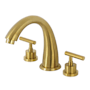Kingston Brass Manhattan Deck Mounted Roman Tub Filler Brushed Brass