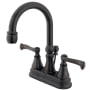 Kingston Brass Royale 1.2 GPM Centerset Bathroom Faucet with Pop-Up Drain Assembly Oil Rubbed Bronze