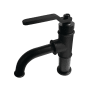 Kingston Brass Whitaker 1.2 GPM Deck Mounted Single Hole Bathroom Faucet with Push Pop-Up Drain Assembly Matte Black
