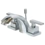 Kingston Brass Executive 1.2 GPM Widespread Bathroom Faucet with Pop-Up Drain Assembly Polished Chrome