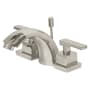 Kingston Brass Executive 1.2 GPM Widespread Bathroom Faucet with Pop-Up Drain Assembly Brushed Nickel