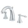 Kingston Brass Templeton 1.2 GPM Widespread Bathroom Faucet with Pop-Up Drain Assembly Polished Chrome
