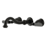 Kingston Brass Whitaker Wall Mounted Tub Filler Matte Black