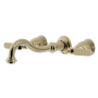 Kingston Brass Whitaker Wall Mounted Tub Filler Polished Brass