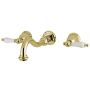 Kingston Brass Restoration Wall Mounted Tub Filler Polished Brass