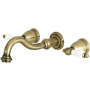Kingston Brass Restoration Wall Mounted Tub Filler Antique Brass