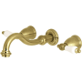 Kingston Brass Restoration Wall Mounted Tub Filler Brushed Brass