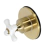 Kingston Brass Single Handle 3 Function Diverter Valve Trim Brushed Brass