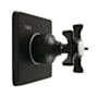 Kingston Brass Hamilton Single Handle 3 Function Diverter Valve Square Trim - Less Valve Matte Black