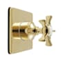 Kingston Brass Hamilton Single Handle 3 Function Diverter Valve Square Trim - Less Valve Polished Brass
