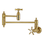 Kingston Brass Hamilton 3.8 GPM Wall Mounted Single Hole Pot Filler Brushed Brass