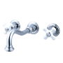 Kingston Brass Vintage 1.2 GPM Wall Mounted Widespread Bathroom Faucet Polished Chrome