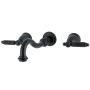 Kingston Brass Vintage 1.2 GPM Wall Mounted Widespread Bathroom Faucet Oil Rubbed Bronze