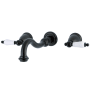 Kingston Brass Vintage 1.2 GPM Wall Mounted Widespread Bathroom Faucet Oil Rubbed Bronze