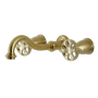 Kingston Brass Belknap 1.2 GPM Wall Mounted Widespread Bathroom Faucet Brushed Brass