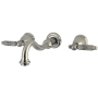 Kingston Brass Vintage 1.2 GPM Wall Mounted Widespread Bathroom Faucet Brushed Nickel