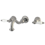 Kingston Brass Vintage 1.2 GPM Wall Mounted Widespread Bathroom Faucet Brushed Nickel