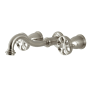 Kingston Brass Belknap 1.2 GPM Wall Mounted Widespread Bathroom Faucet Brushed Nickel