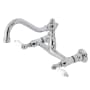 Kingston Brass Vintage 1.2 GPM Wall Mounted Bridge Bathroom Faucet Polished Chrome