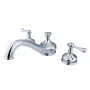 Kingston Brass Heritage Deck Mounted Roman Tub Filler Polished Chrome