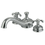 Kingston Brass French Country Deck Mounted Roman Tub Filler Polished Chrome