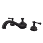 Kingston Brass Heritage Deck Mounted Roman Tub Filler Oil Rubbed Bronze