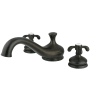 Kingston Brass French Country Deck Mounted Roman Tub Filler Oil Rubbed Bronze