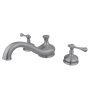Kingston Brass Heritage Deck Mounted Roman Tub Filler Brushed Nickel