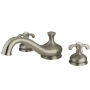 Kingston Brass French Country Deck Mounted Roman Tub Filler Brushed Nickel