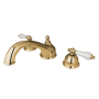 Kingston Brass Vintage Deck Mounted Roman Tub Filler Polished Brass
