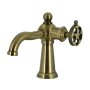 Kingston Brass Wendell 1.2 GPM Single Hole Bathroom Faucet with Pop-Up Drain Assembly Antique Brass