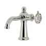 Kingston Brass Wendell 1.2 GPM Single Hole Bathroom Faucet with Pop-Up Drain Assembly Polished Nickel